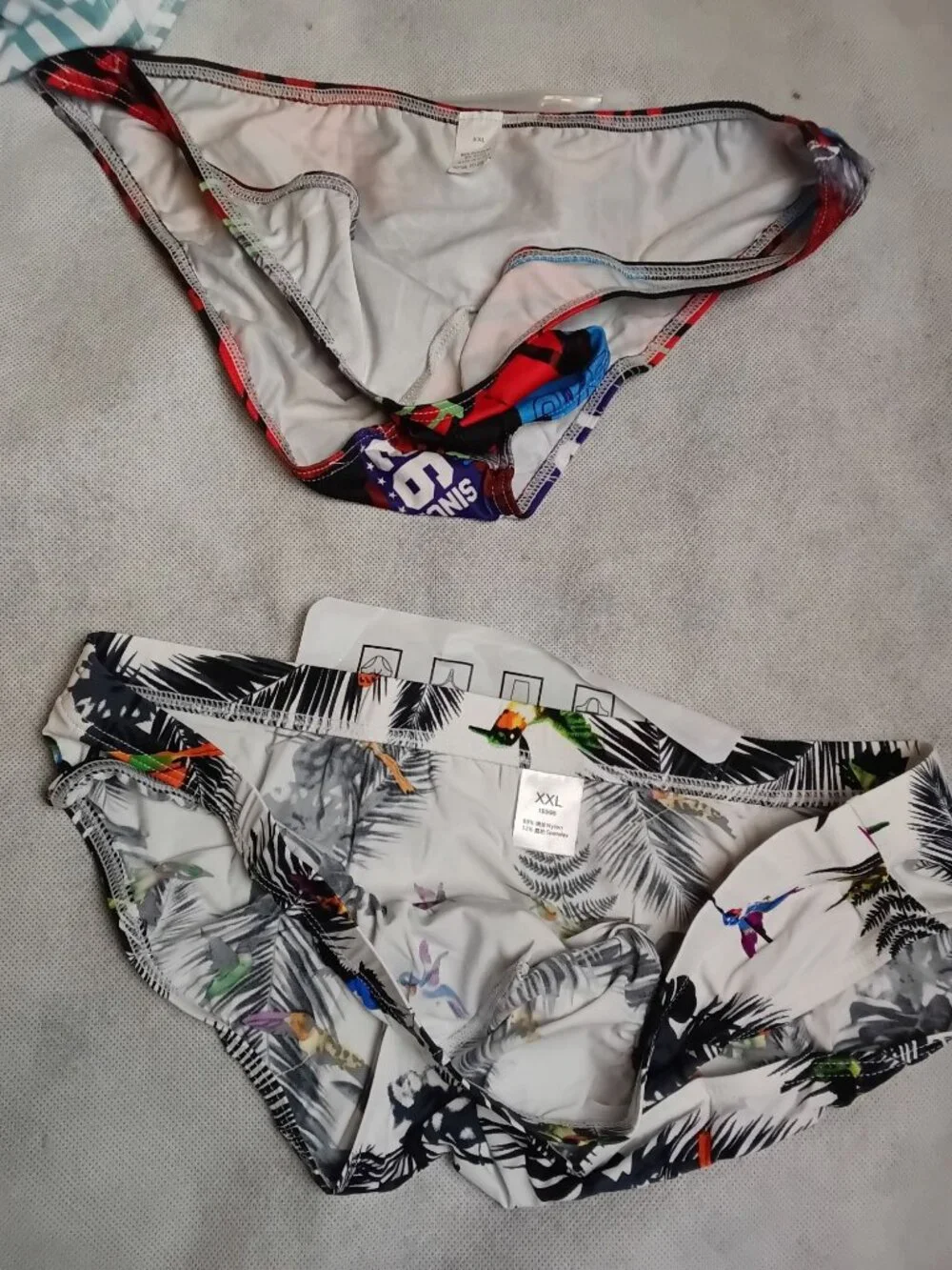 5 Pc Lot Men's Bathing Suit XXL Swimming Briefs Swim Trunks Swimwear NWT wolf